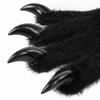 Lange Tierklaue Handhandschuhe Silikon-Pfotenpolster Plüschhandschuhe Neue Katzenklaue Handschuhe Verkleidung
