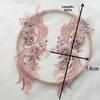 3D Flower Beads Lace Fabric Applique Patch Lace Sew on Patch Garment Applique  Craft Accessories