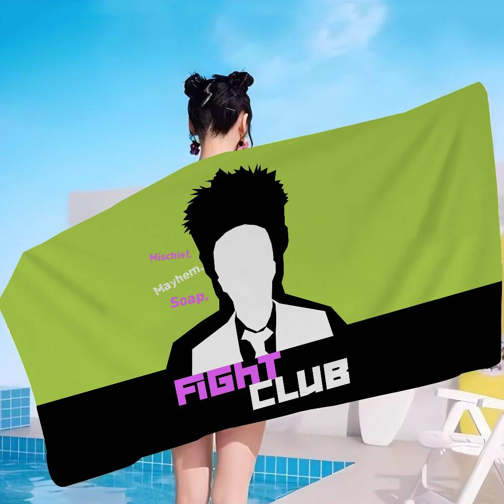 Fight Club Movie Microfiber Blanket Quick Drying Beach Towels Oversized Printing Super Absorbent Pool Towel Blanket