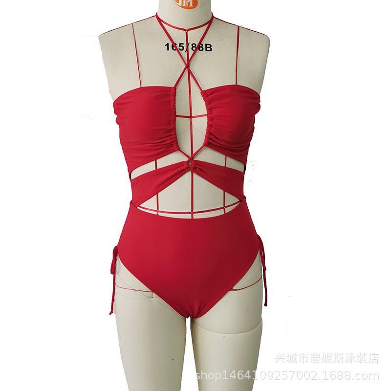 One-piece Slimming Swimsuit Women's Solid Color Bikini