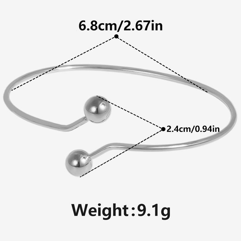 1pcs Wrist Bangles For Women Men Accessories Stainless Steel Jewelry No Fade Twist Beads Double Layered Open Bracelets Bangle