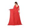 TreegoArt Fashion Women's Party Wear Floral Design Indian Saree Pearls Net Saree With Unstitched Blouse Piece