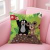 T-The Little MoleS Cushion Cover Home & Car Multi-Scene Pillow Cover - Reversible, Soft & Durable for Daily Use