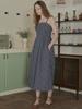 AVANT-G Floral Pattern Sleeveless Dress - Navy