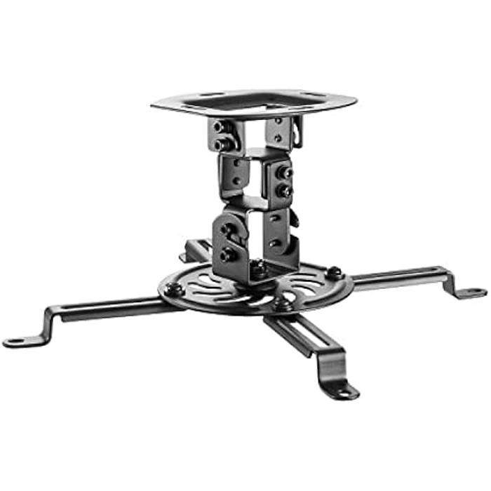 AISENS - CP03TSR-127 - Support Universel Éco-pivotant, Inclus De Plafond Pour PROJECTEUR 13.5KG, Noir