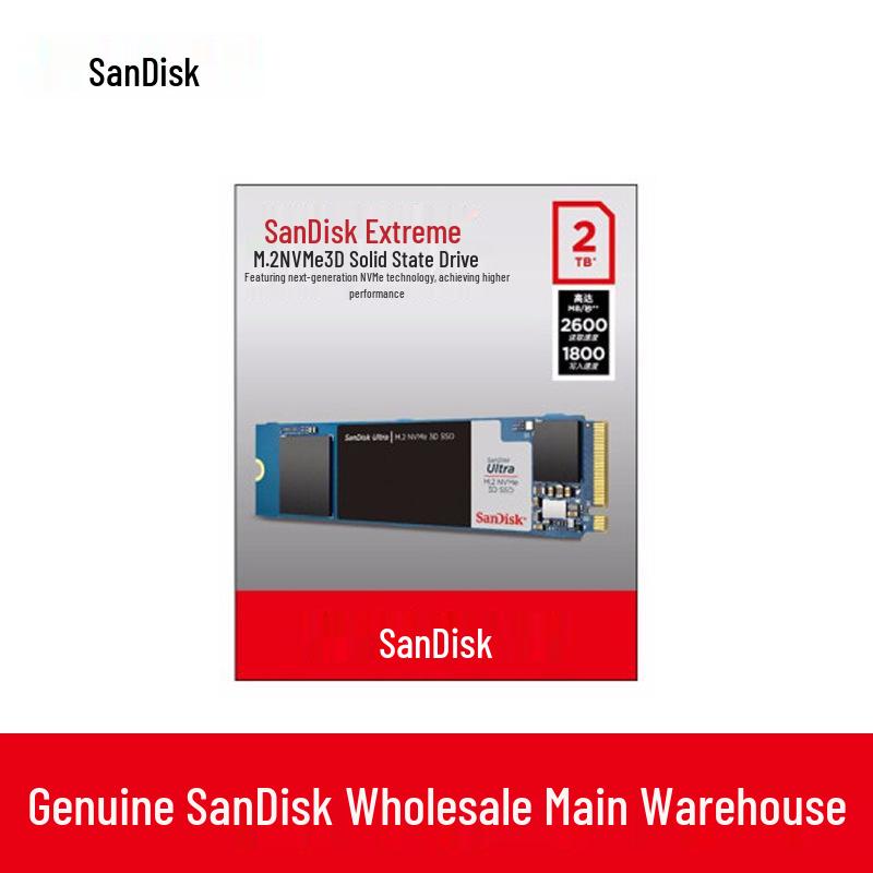

SanDisk M.2 NVMe 1TB SSD 3.0 для настільного комп ютера та ноутбука 2TB PCIe Твердотільний накопичувач