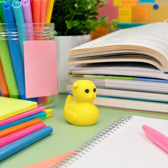 3D Printed Duck Figurine, Funny Cat/Dog/Lamb Duck Statue, Cute Animal Desktop Ornament for Office, Home Decor, Car Dashboard Accessory