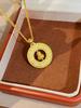 Sui Sui Ping An Rotating Gourd Necklace Real Gold Electroplating National Style Wheat Sui Pendant Necklace
