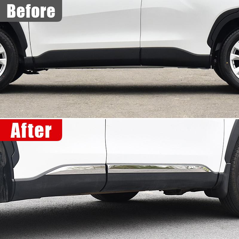 Stainless Car Side Door Body Anti-Scratched Protector Molding Trim Stickers For Toyota Corolla Cross XG10 - 2024 2025