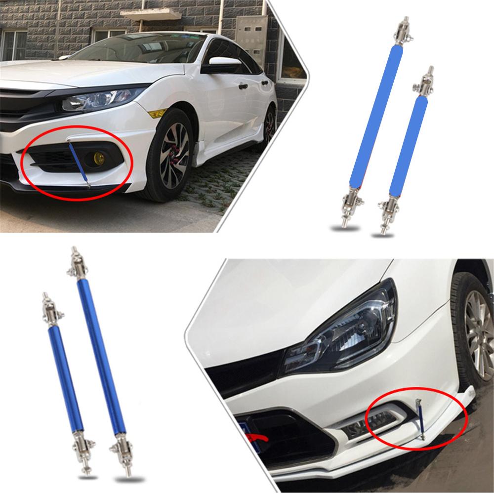 2PCS 75mm Racing Adjustable Front Bumper Lip Splitter Support Bar/Pull Rod Kit