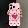 Applicable To Apple 11promax Mobile Phone Case 11 Korean Simple Iphone11 Polka Dot Love Bracket 11 Large Windows