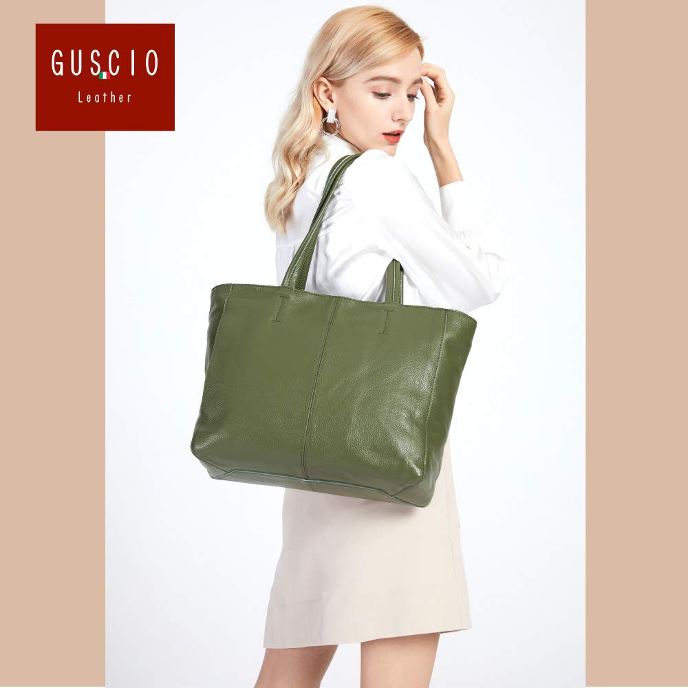 Guccio Genuine Leather Bag for A4 Cowhide Zippered Tote Commuter Shoulder Simple 180947 Leather Women, Size, High-Quality 100% Leather, Bag, Bag,
