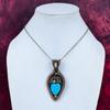 Blue Carved Bone Face Pendant Copper Wire Wrapped Pendant Handmade Jewelry Rainbow Moonstone Pendant Gemstone Copper Jewelry