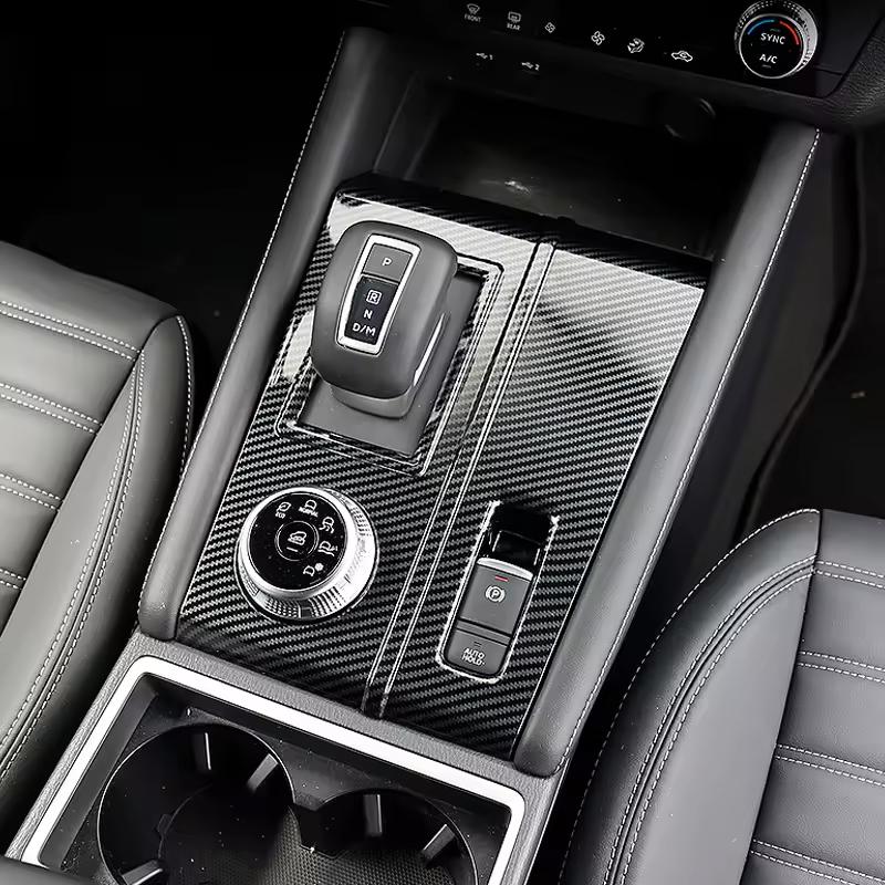 ABS Carbon Fiber Car Center Console Gear Shift Panel Cover Trim Sticker For Mitsubishi Outlander -2025 Interior Accessories
