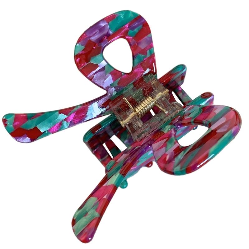 

Bowknot Hair Clip for Women Colorful Bow Acetate Crab Barrettes Hair Accessories Versatile Spring Clamp Hairpin Jewelry 1