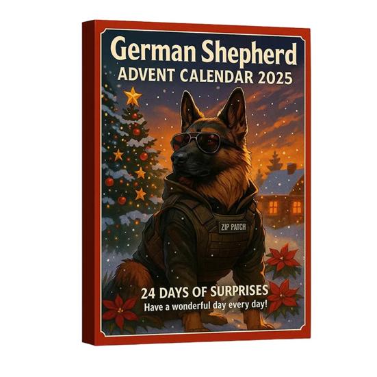 2025 Dog Advent Calendar 24 Days Cute Dog Ornaments Labrador German Shepherd Christmas Countdown Calendar Collectible Holiday Gift for Dog Lovers