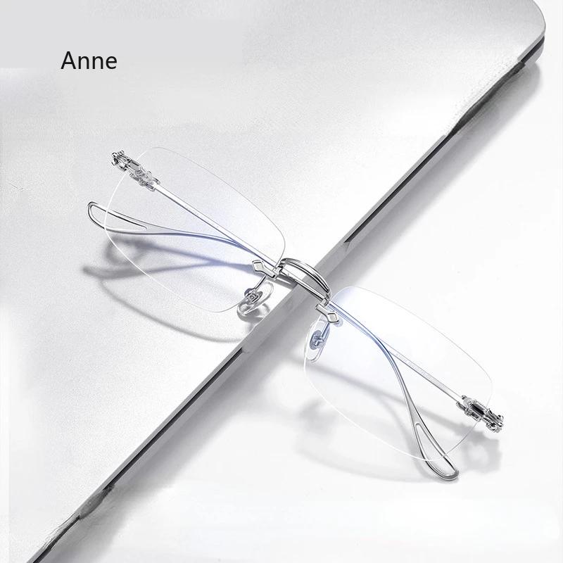 Ultra-Light TR90 Rimless Reading Glasses for Men And Women Frameless Spectacles +1.0 to +4.0 Prescription Reading Eyeglasses