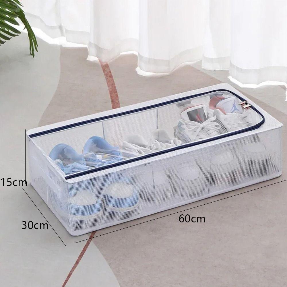 Steel Frame Shoes Sorting Box PVC Folding Shoe Rack Large Capacity Shoe Organier Box