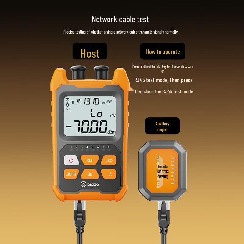 BIAZE Fiber Optic Power Meter & VFL Network Tester