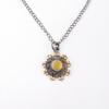 Yellow Cat's Eye Gemstone 925 Sterling Silver Jewelry Handcrafted Pendant 1.26" PP-32-42