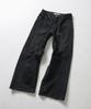 SLOWACID Side Track Wide Denim Pants [Oil Black]