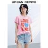 UR Women's Casual Heart Print Cotton T-Shirt