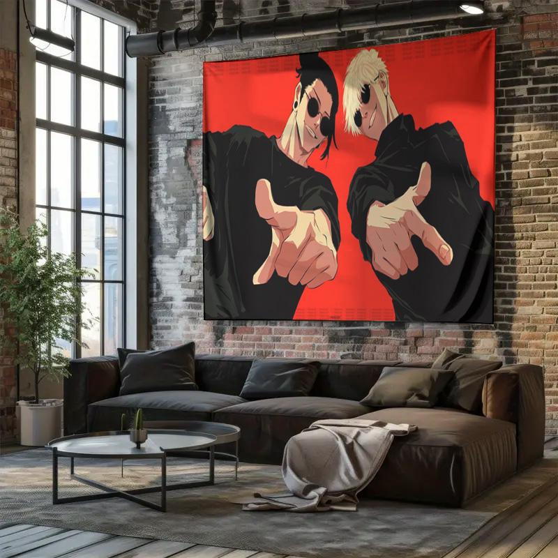 Fashion Anime Tapestry Cool Character Decoration Bedroom Living Room Fabric Wall Art New Choice