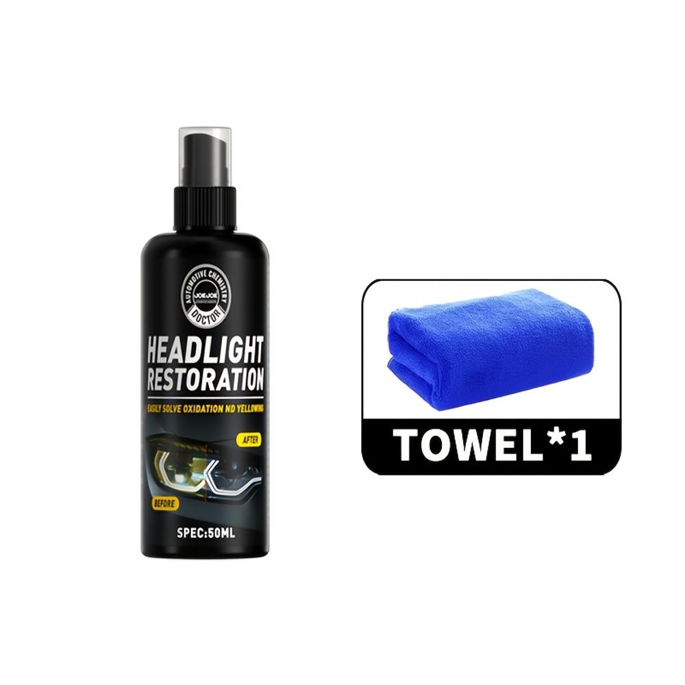 JOKJOK Headlight Restoration Spray - Quick Fix Headlight Restoration Spray with Easy Spray Nozzle, Restores Clarity & Brightness