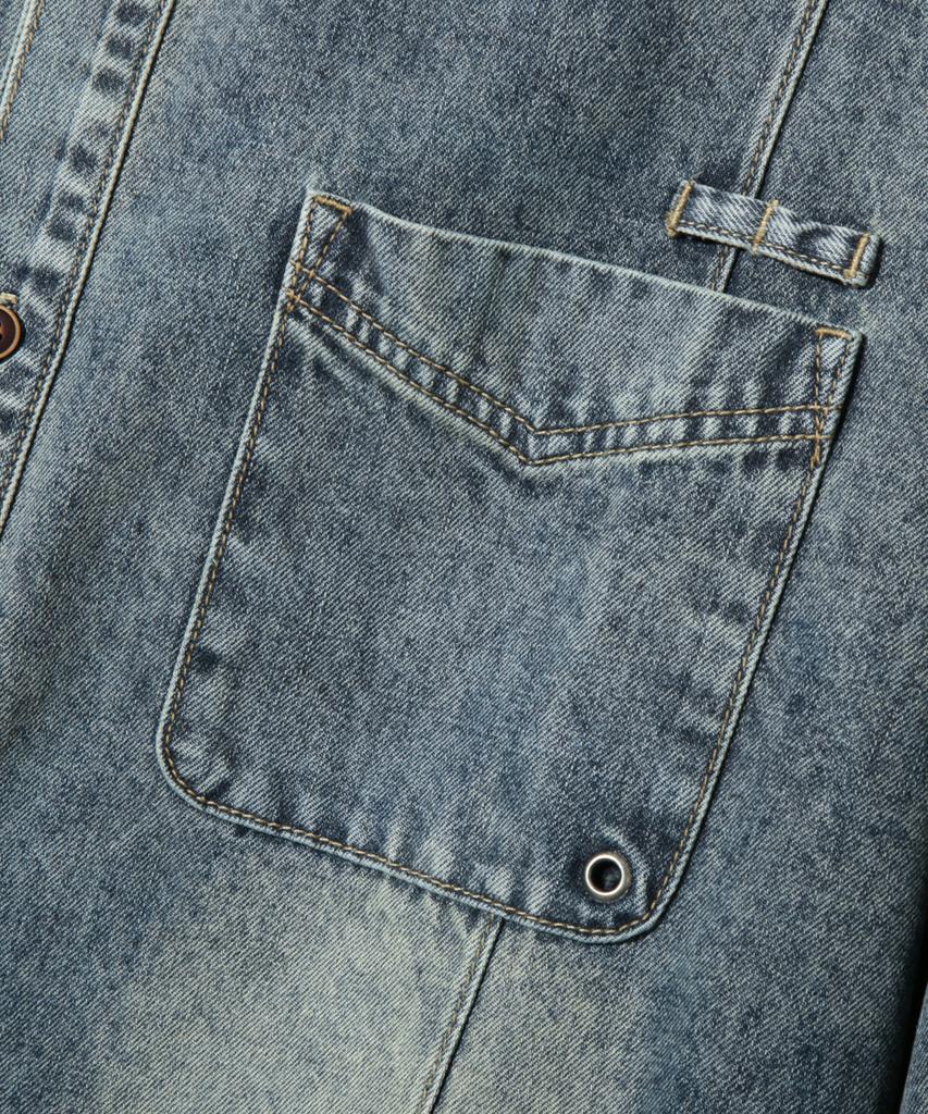 Dimiteulibeullaeg Cutoff Denim Work Shirt_Dust Indigo