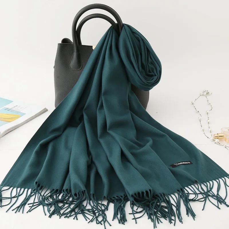 

Solid Color Cashmere Scarf for Men Winter Pashmina Warm Neckerchief Navy Black Gray Men s Business Scarves Male Bufandas Shawls