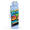 1PC Skateboard Six Seven Graffiti Print 750ml Color Plastic Sports Water Bottle Leakproof Flip Straw Lid Suitable for Sports Office Home Use