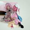 Anime Lady Figure Cute Sitting Pose Pvc Collectible Model Ornament Pink Hair Rabbit Home Desktop Decor For Adult Anime Fans