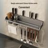 70cm Wall-Mounted Kitchen Organizer with Spice Rack & Utensil Holders