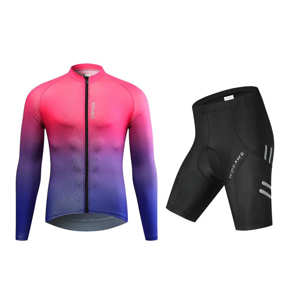 Set da ciclismo Pantaloncini imbottiti in gel traspirante estivo WOSAWE