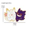 Funny Pokemon Metal Badge With Cartoon Character Design And Droplet Oil Craft