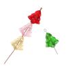 Z32 14x16mm 5pcs Cartoon Glass Transparent Colorful Christmas Tree Handmade Mobile Phone Chain DIY Bracelet Material Accessory