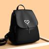 Damen Weiche Leder Pendlertasche Schwarz Schlicht und Leicht Shopping Reise Rucksack Freizeitrucksack