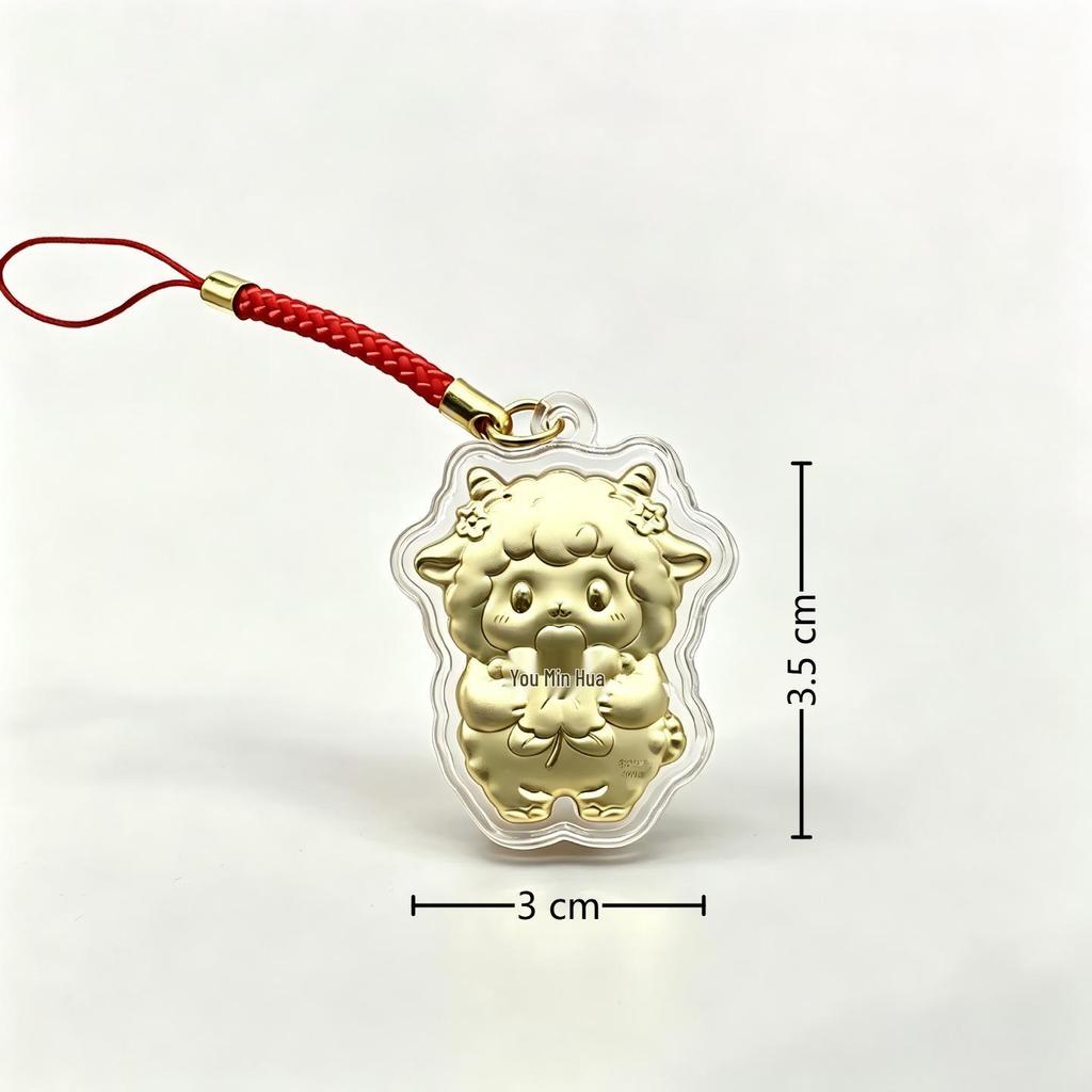 2026 Year of the Horse Red Woven Rope Cartoon Pony Phone Charm - New Year Gift