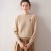 Women's 100% Cashmere Loose Round Neck Pullover: High-Quality, Soft Knit Base Layer Sweater for Autumn/Winter