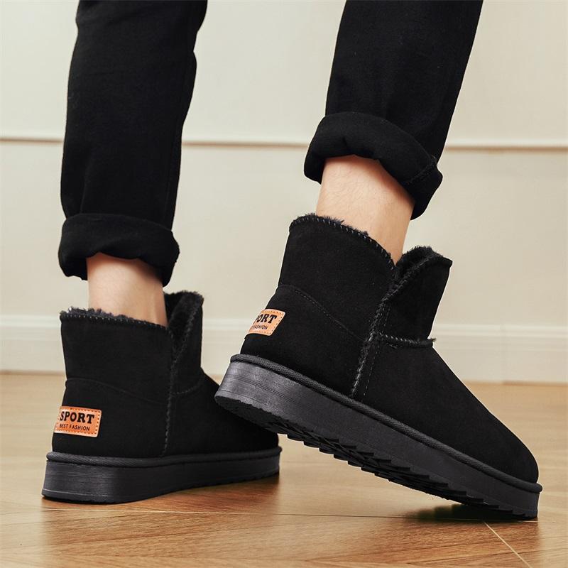 TUINANLE Protiskluzové Hrubé Plyšové Sněhule Dámské Platforma Kožešina Zimní Boty Pánské Nazouvací Teplé Bavlnou Polstrované Boty Dámské