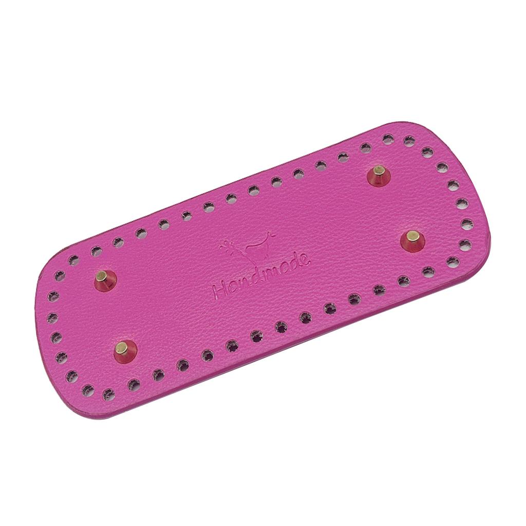Oval Round Bags Bottom Leather Bag Base with 44 Holes Nail-Bottom Shaper Pad for DIY Crossbody Shoulder Bag Knitted Bag