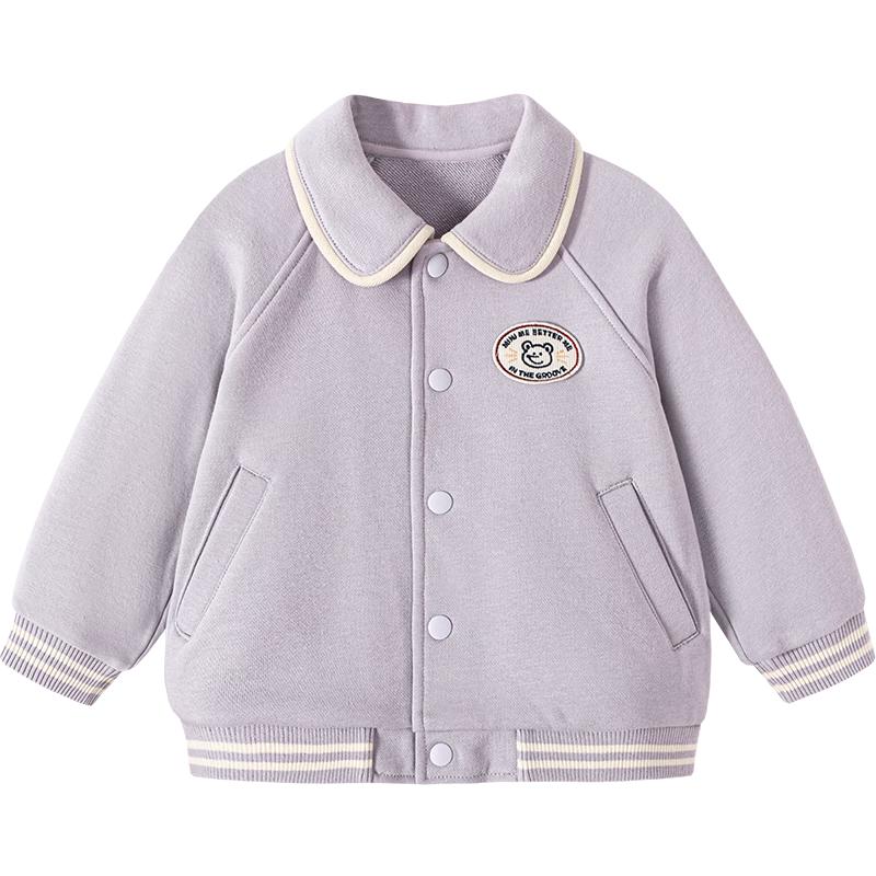 Mini Balabala Unisex Kids College Style Baseball Jacket 90