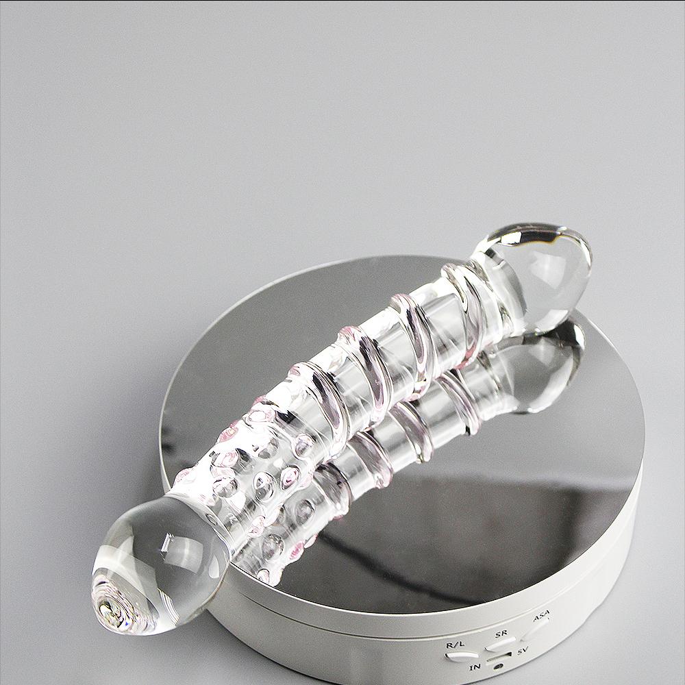 Manyjoy Crystal Glass Dildos Masturbator Realistic Dildo Penis Glass Beads G-Spot Anal Butt Plug Sex Toys for Man Woman Couples