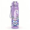 1PC Three Cute Gnome Christmas Cartoon 750ml Color Plastic Sports Water Bottle Leakproof Flip Straw Lid Suitable for Sports Office Home Use