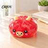 Soft Pinchable Toys Cute Cow Bun Squishy Toy, Transparent Slow Rebound Squeeze Ball, Ice Desk Ornaments for Stress Sand Fidget Relief Vent Toy