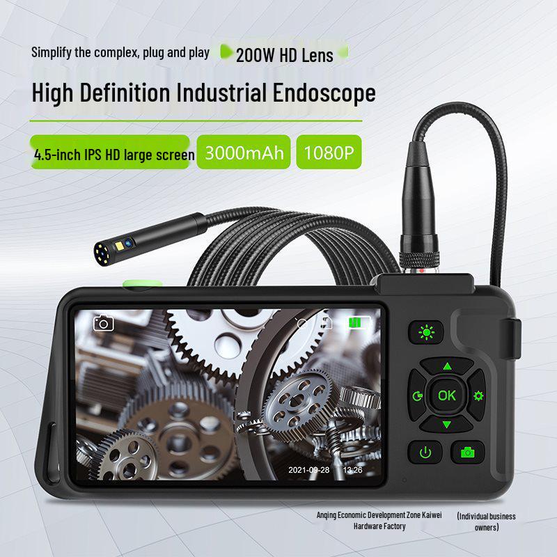 HD Industrial Endoscope Camera for Engine Repair, Carbon Removal, Sewer Inspection, and HVAC Probing HD 8MM Single Lens 1m 1080p