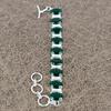 Green Onyx Gemstone Handmade 925 Sterling Silver Bracelet 7-8" KKG-134