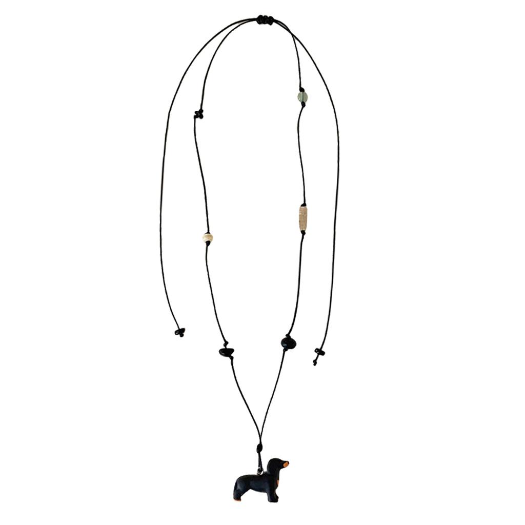 Fashion Multifuntional Dachshund Charm Necklace Handmade Resin Comfortable Jewelry Party Event Jewelry for Any Occasion