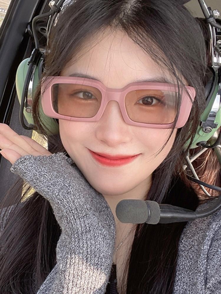 Pink Shades Women Small Sunglasses Black Fashion Square Vintage Retro Green Glasses Female Unisex Oculos Feminino