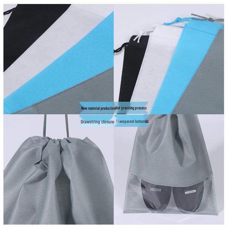 Eco-friendly Non-woven Drawstring Bag - Dustproof Storage for Shoes and Clothing, Custom Logo Printing Available